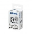 CASIO XR-18HSWE 熱縮套管標籤帶(18mm) 白底黑字