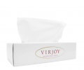 VIRJOY 二層盒裝紙巾<白扁盒有名>(72盒/箱) - Y308CY100