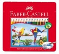 Faber-Castell 115925 24色水溶木顏色(紅色鐵盒裝)