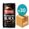 ASAHI - 朝日 WONDA 無糖黑咖啡 185g x 30罐<原箱>
