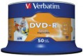 Verbatim DVD-R 4.7GB 16X Wide Inkjet 50pk Spindle - 43533