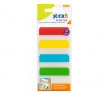 HOPAX STICK'N 21608 4色膠質檔案分類標籤紙 (6張X4色) 38x51mm