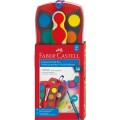 Faber-Castell 125029 24色寶水彩磚膠盒套裝
