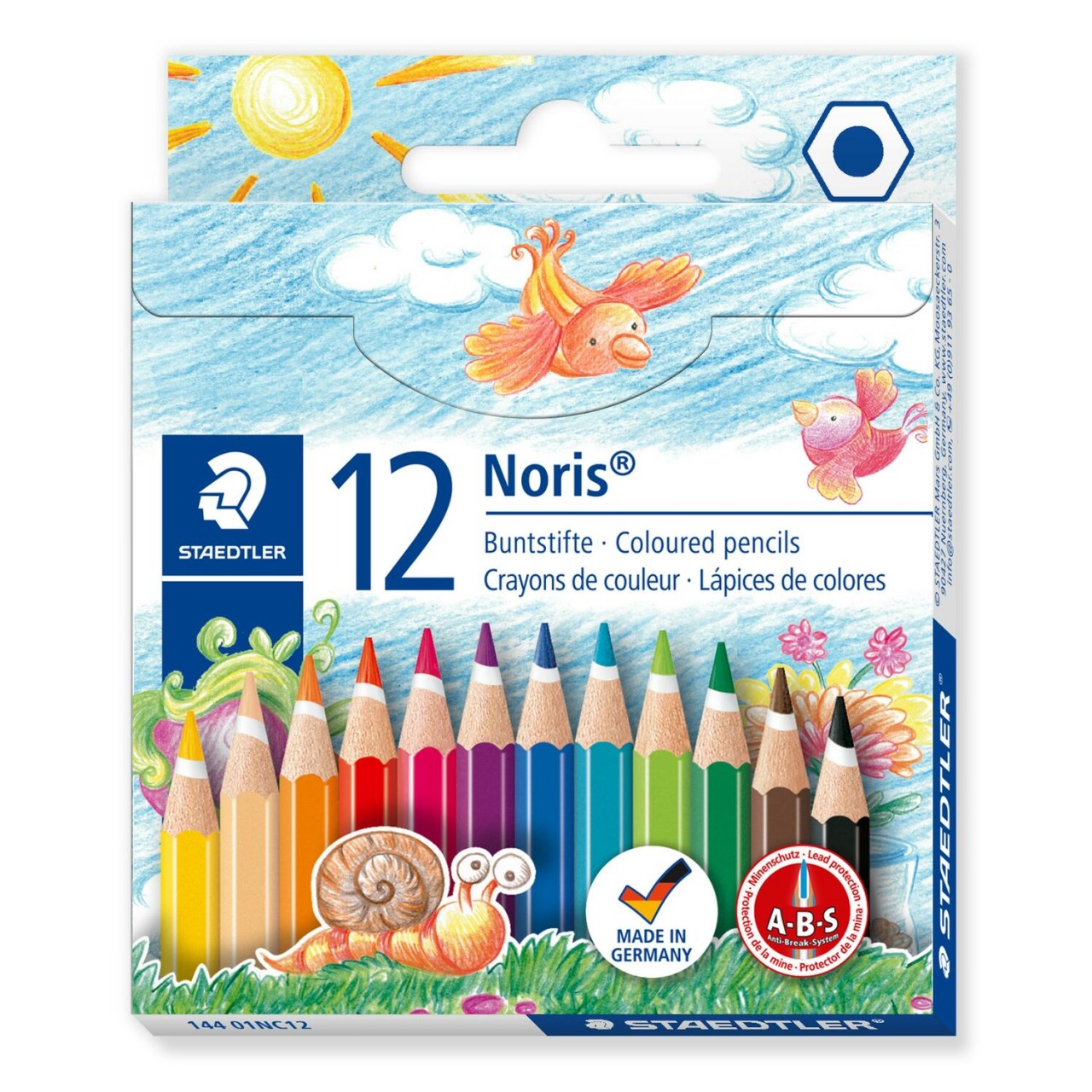 Registrarse Piñón Adulto STAEDTLER Noris Club® 144 01NC12 Coloured Pencil (Cardboard box containing  12 assorted colours half-length) - WAH CHIT