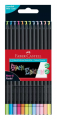 FABER-Castell 116410 Col. pencils Black Edition Neon + Pastel 12色木顏色