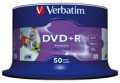 Verbatim DVD+R 4.7GB 16X Wide Inkjet 50pk Spindle - 43512