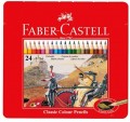 Faber-Castell 115845 24色油性木顏色(紅色鐵盒裝)