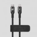 MOMAX Elite USB-C to Lightning 尼龍編織連接線 快充短線 (0.3米) DL30