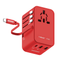 MOMAX 1-World+ 70W GaN 3插口及內置伸縮USB-C充電線旅行插座 UA18