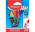 maped 862812 Mini Strong Colour Pencils 12色短桿三角木顏色 3.2mm 粗