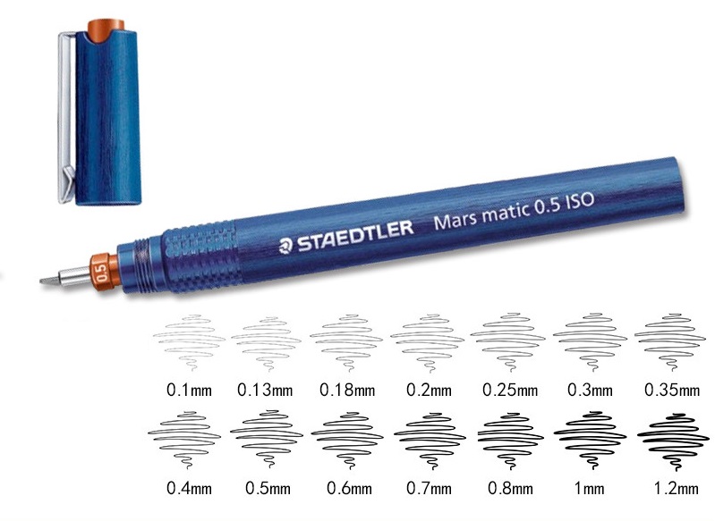✒ STAEDTLER ® Mars Matic 700 S7 Technical Drawing Pen Set