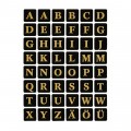 HERMA 4130 英文字母貼紙(黑底金字) A-Z