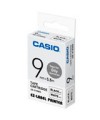 CASIO XR-9TRWE 油面專用標籤帶(9mm) 白底黑字